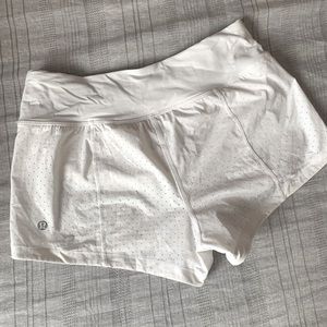 Lululemon Mesh Athletic Shorts. White. Size 4.